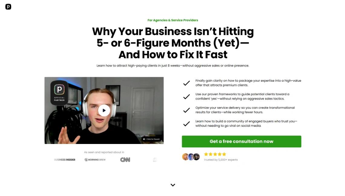 Business Growth Lead Gen website template