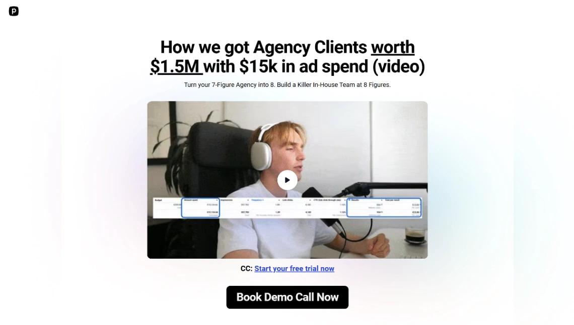 Agency Growth Demo Funnel website template