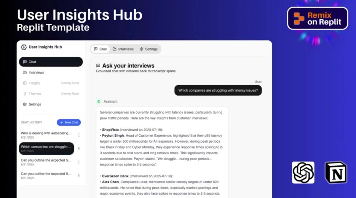 User Insights Hub web application template