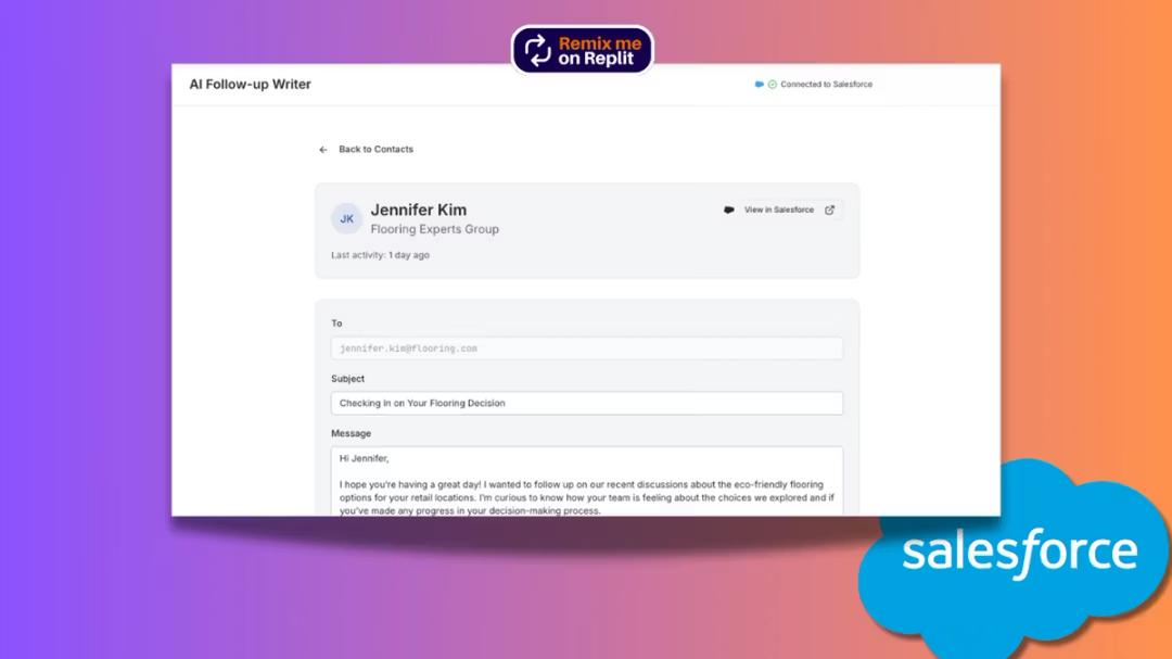 AI Follow-Up Writer web application template