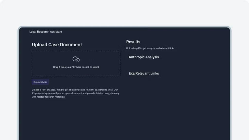 Legal Document Analyzer web application template