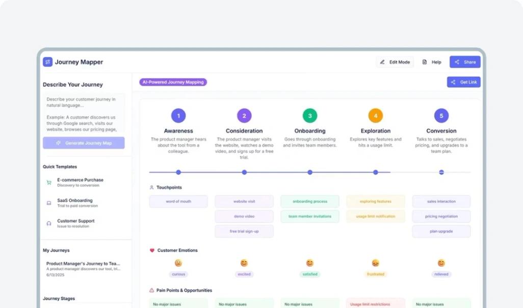 Customer Journey Mapper web application template