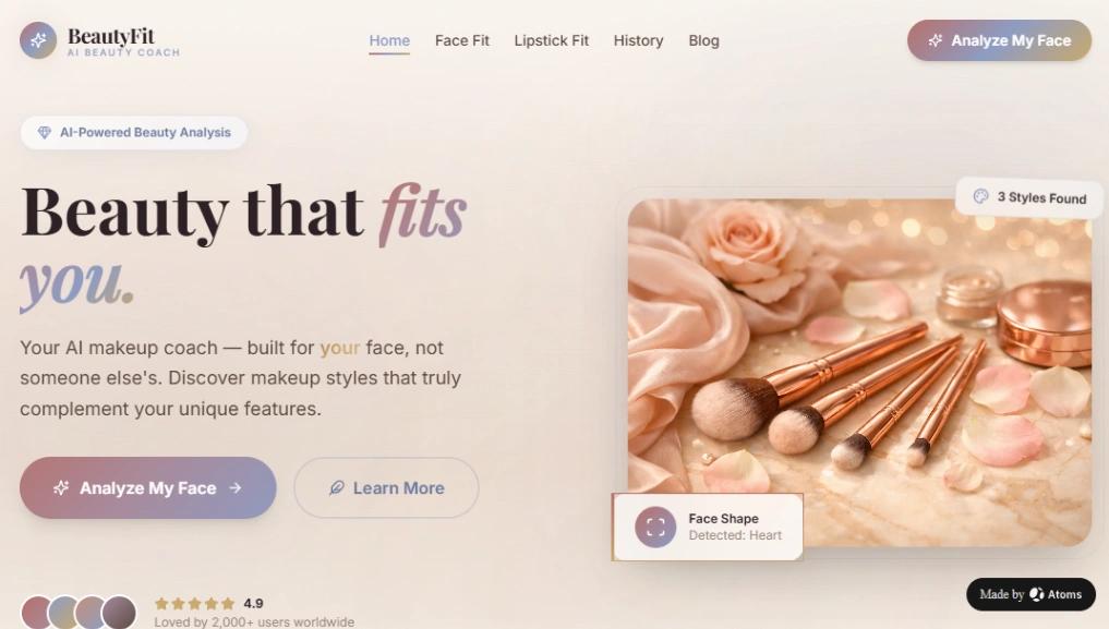 AI Make-up Tool web application template