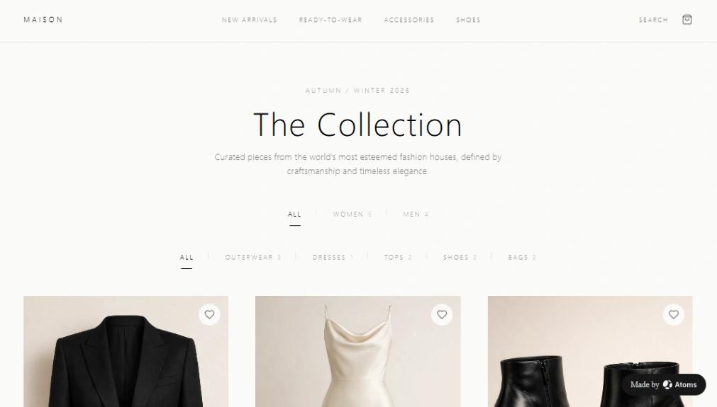 Fashion Collection website template