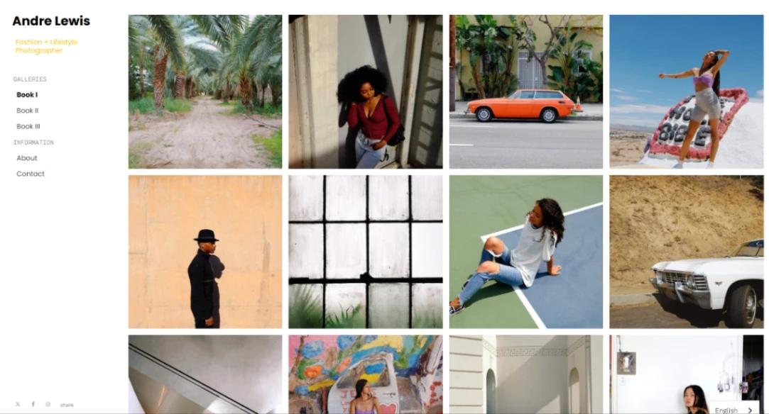 Photography Grid website template