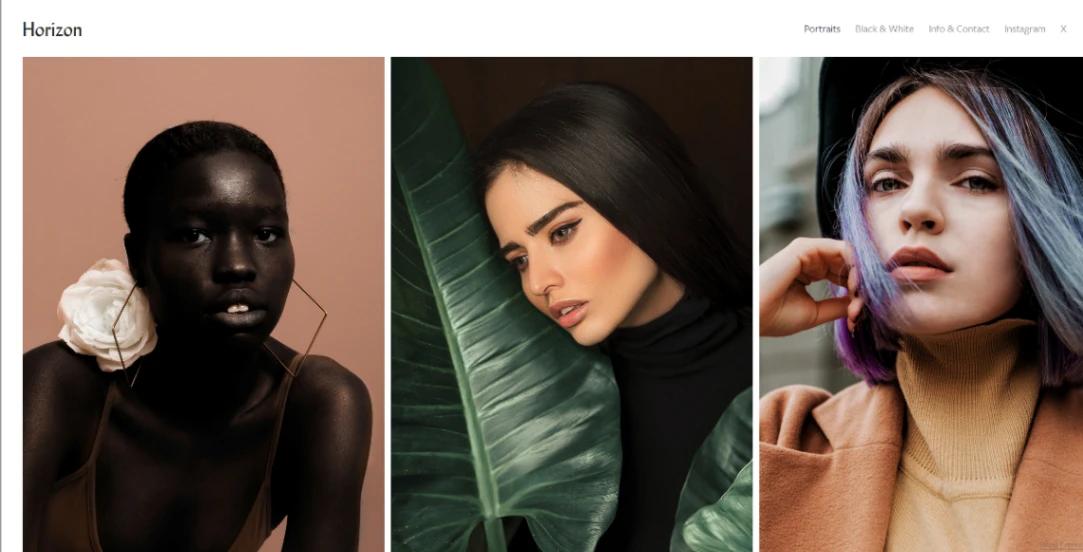 Filmstrip Portfolio website template