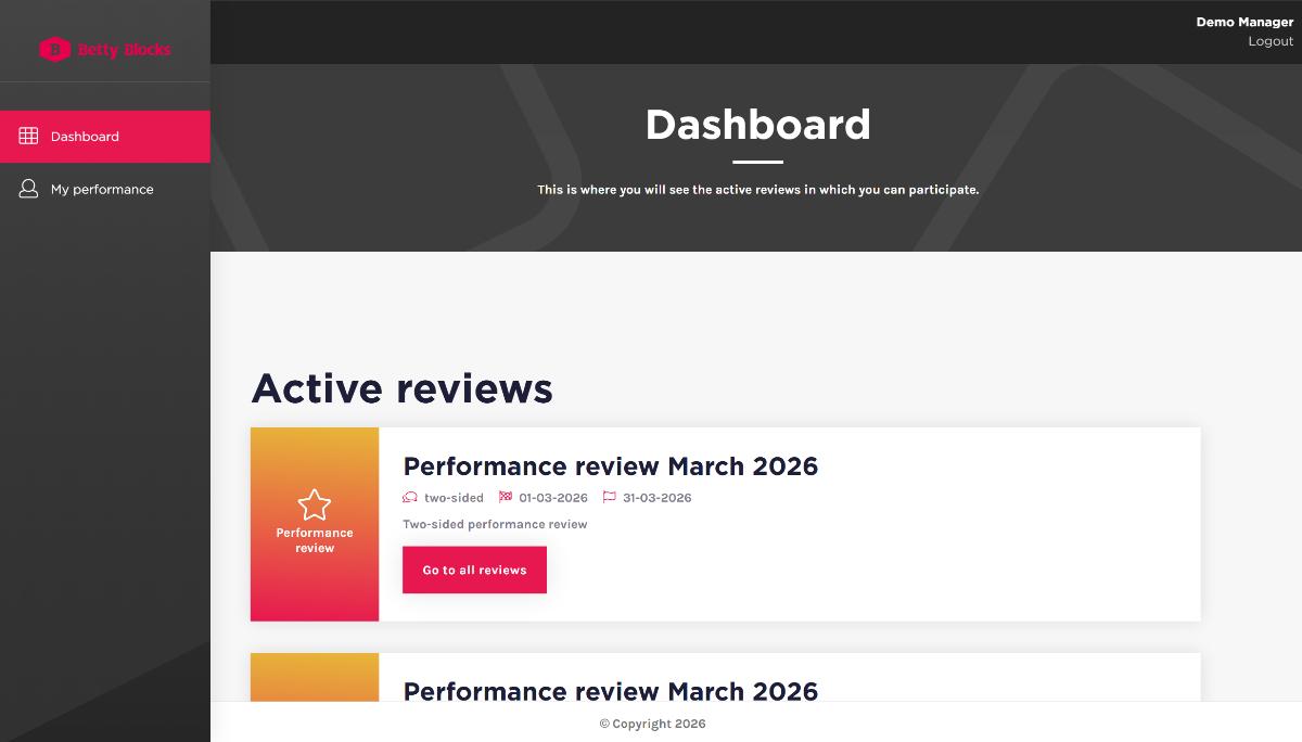 Performance Review Portal web application template