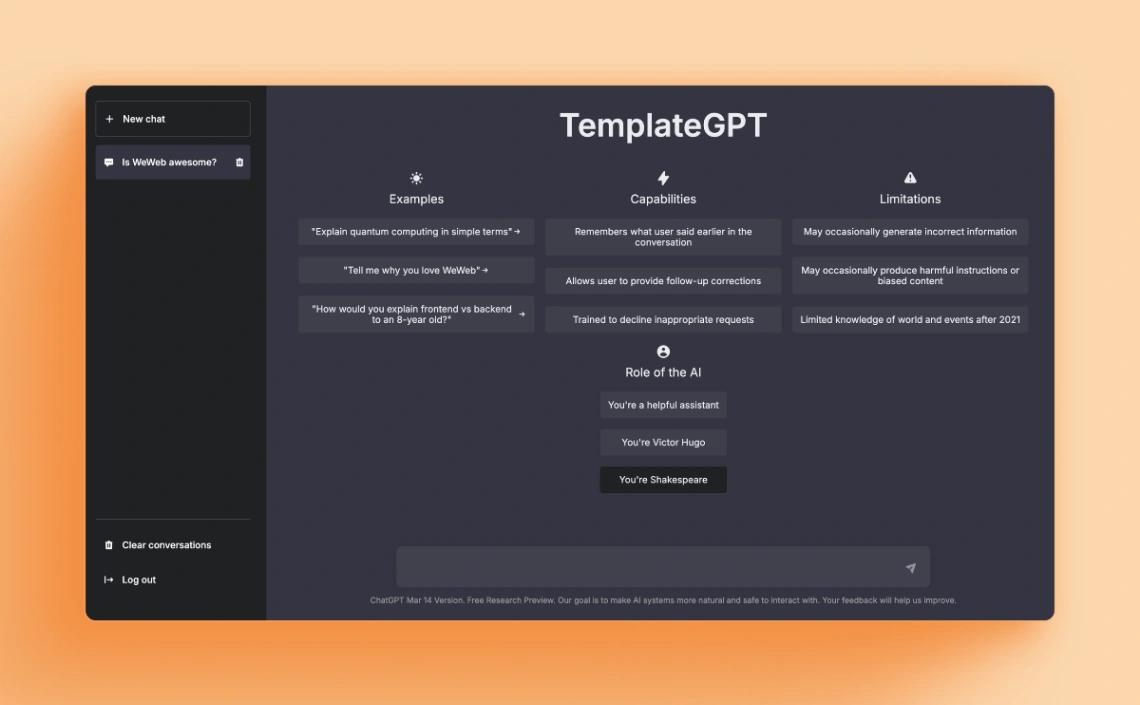 ChatGPT Clone web application template