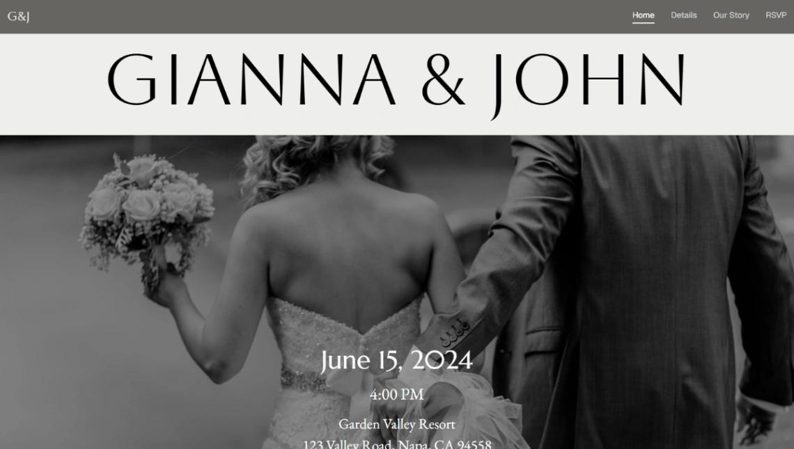 Wedding & RSVP website template