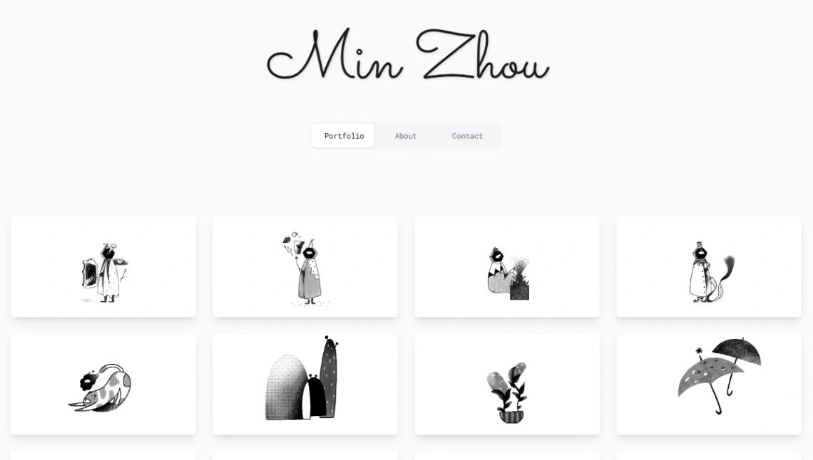 Minimalist Art Portfolio website template