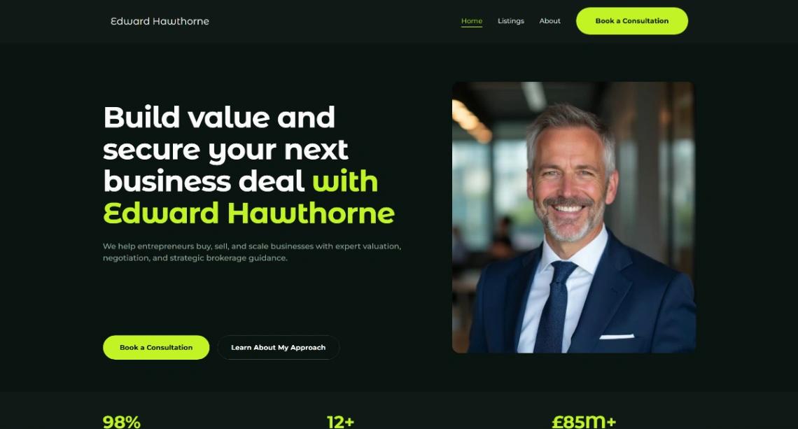 Business Advisors website template