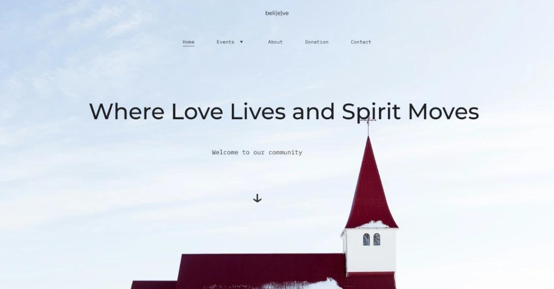 Church Community website template