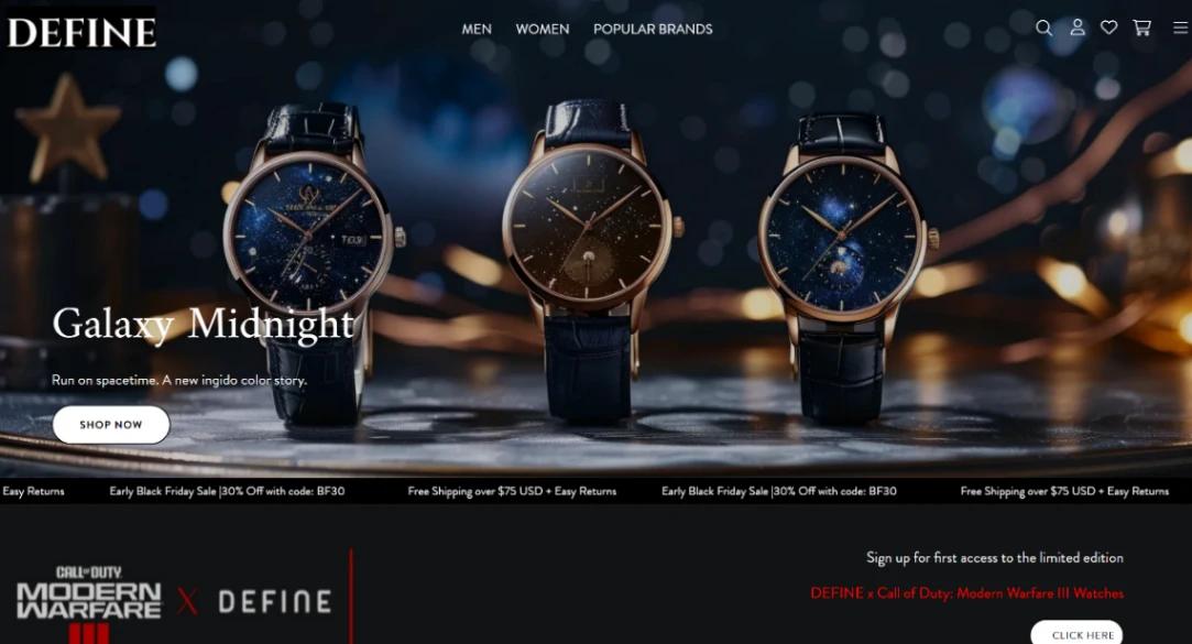 Accessory Retailer website template