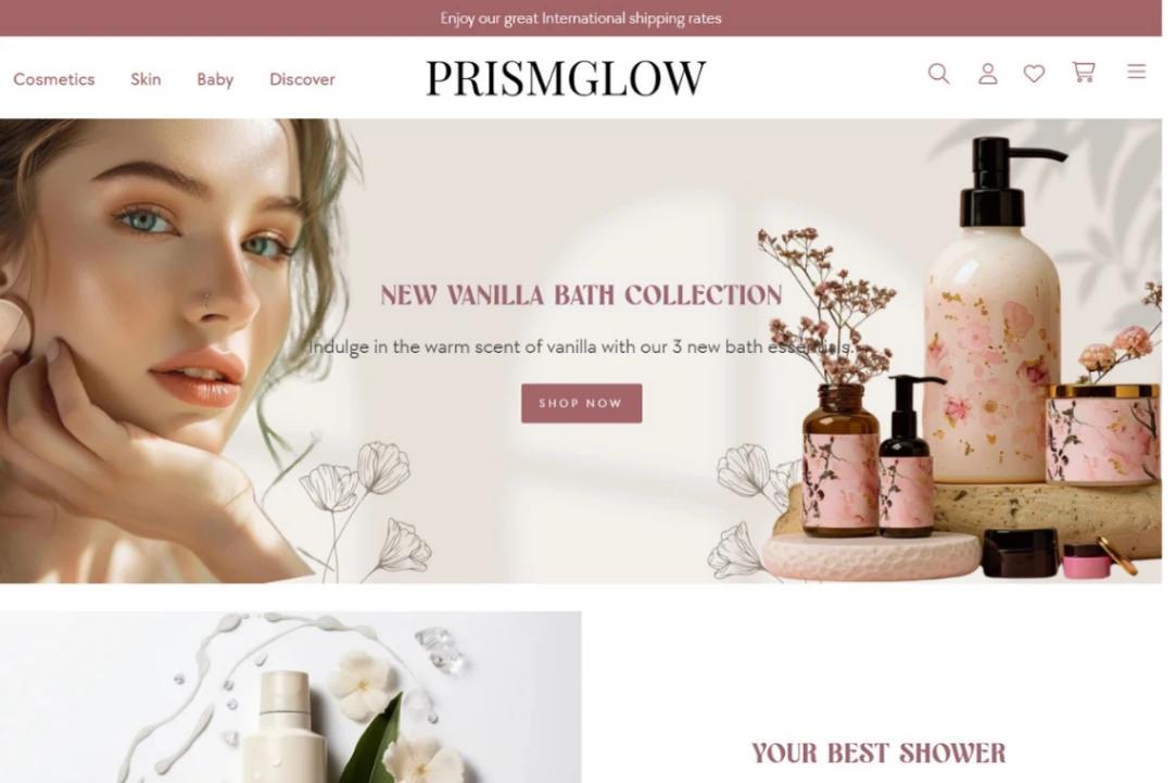 Beauty Store website template