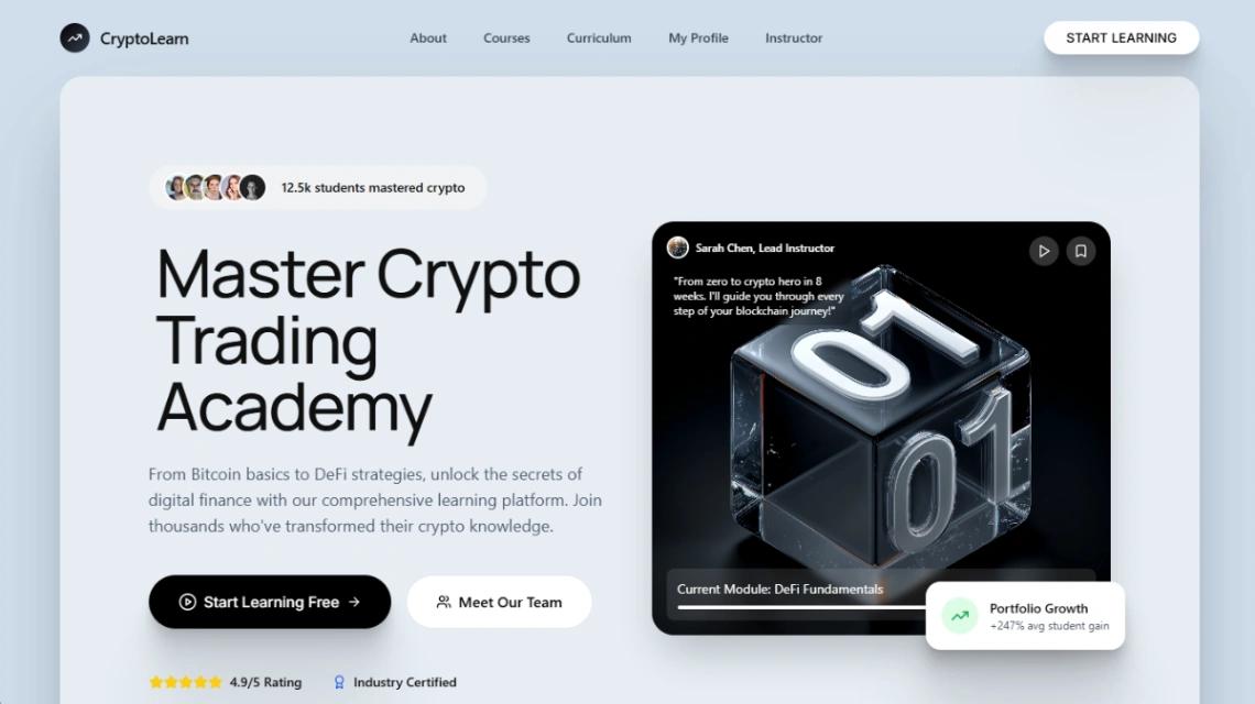 Crypto Trading Academy web application template