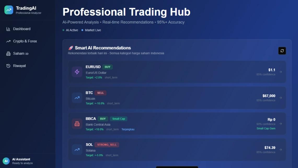 AI Automated Trading web application template