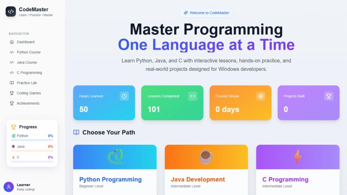 Code Academy web application template