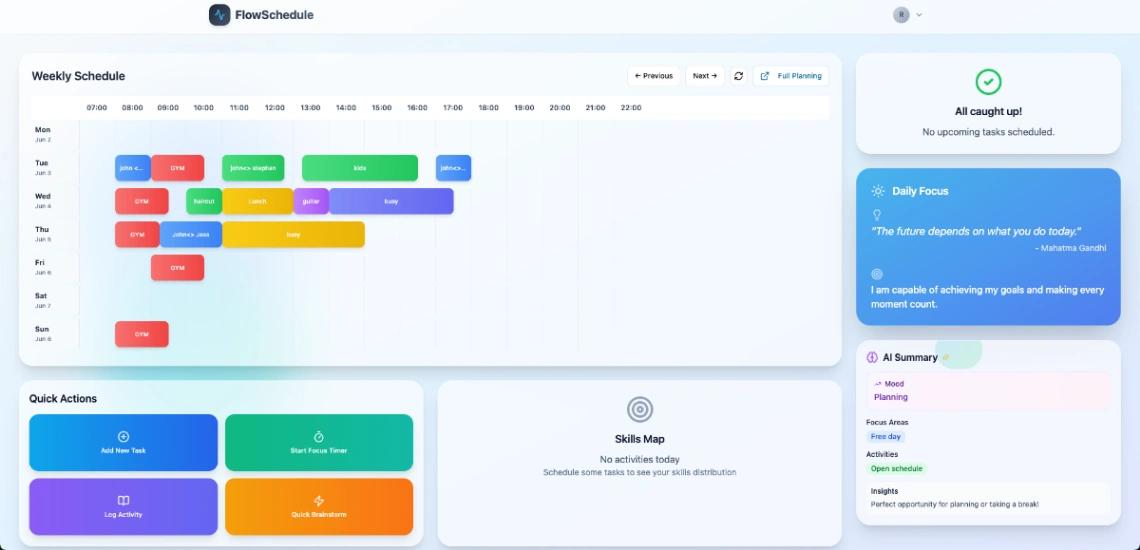 Productivity app web application template