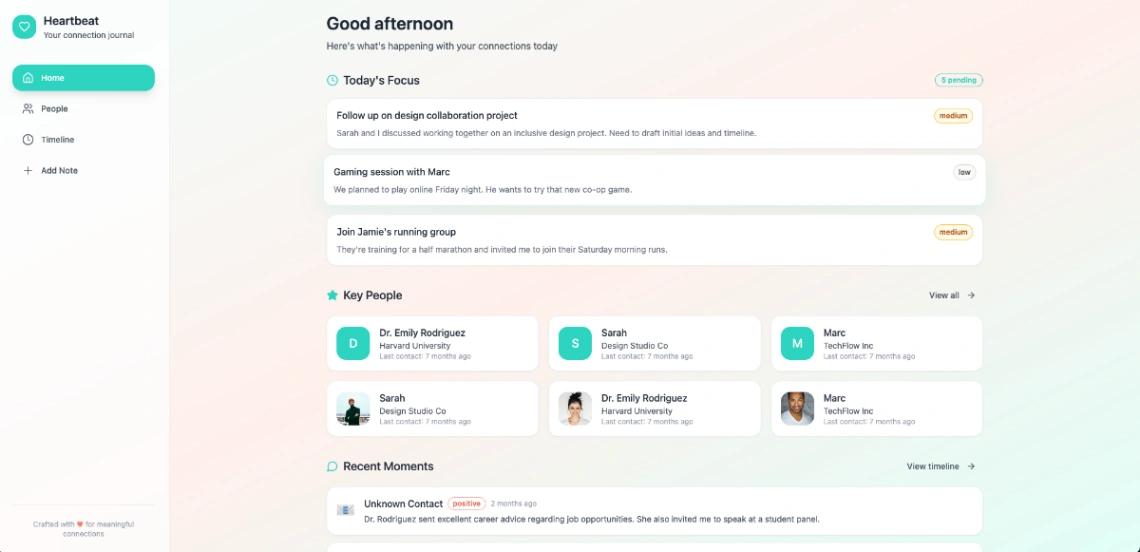 Personal management web application template
