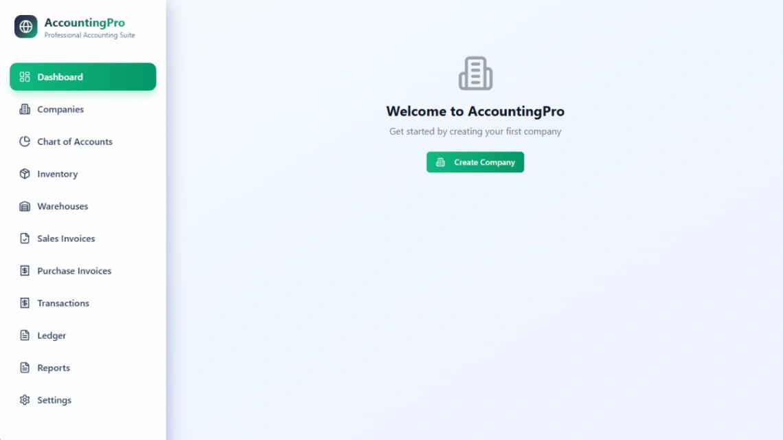 Accounting Suite web application template