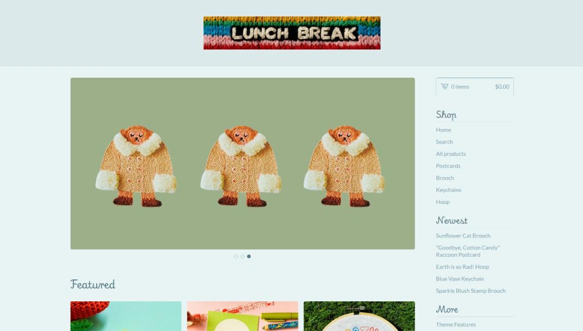 Handmade Art Store website template
