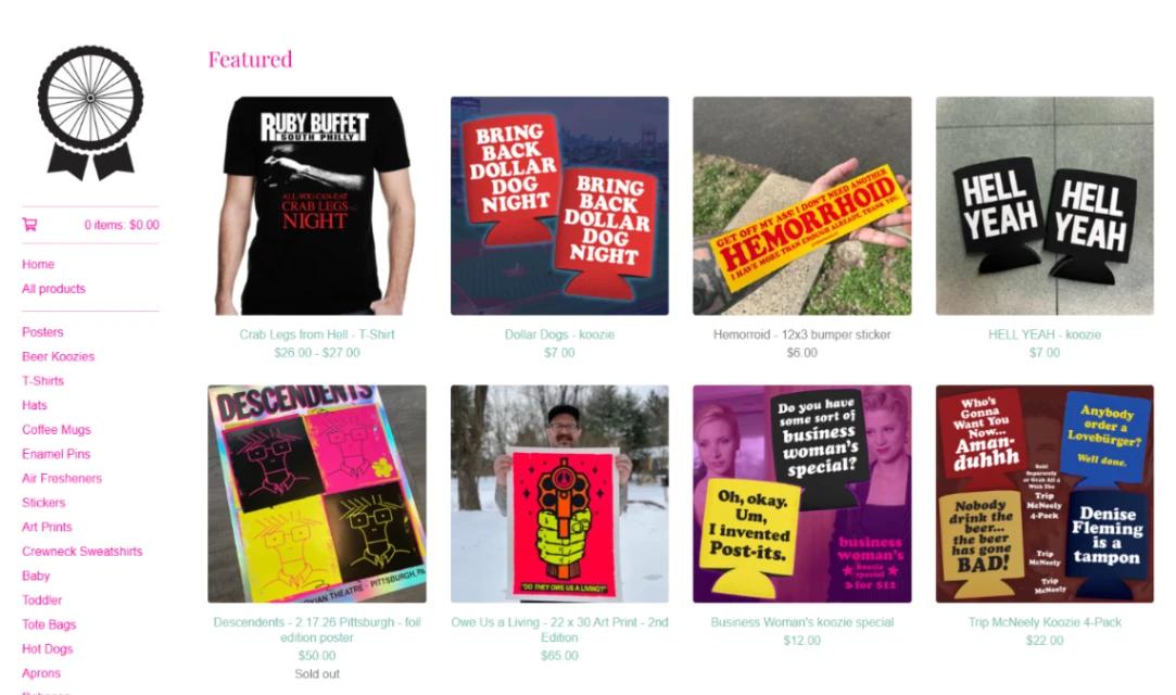 Artist Merchandise website template