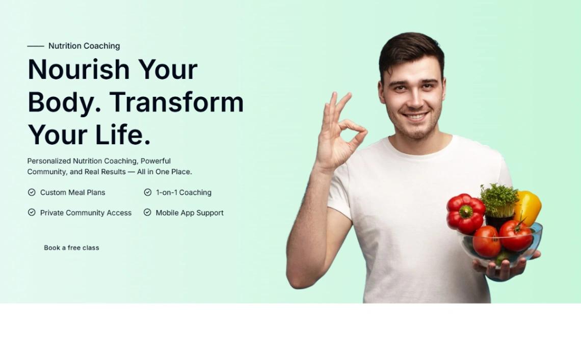 Nutrition Coaching website template