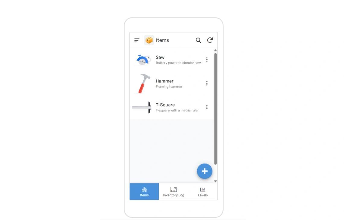 Inventory Monitor App mobile app design template