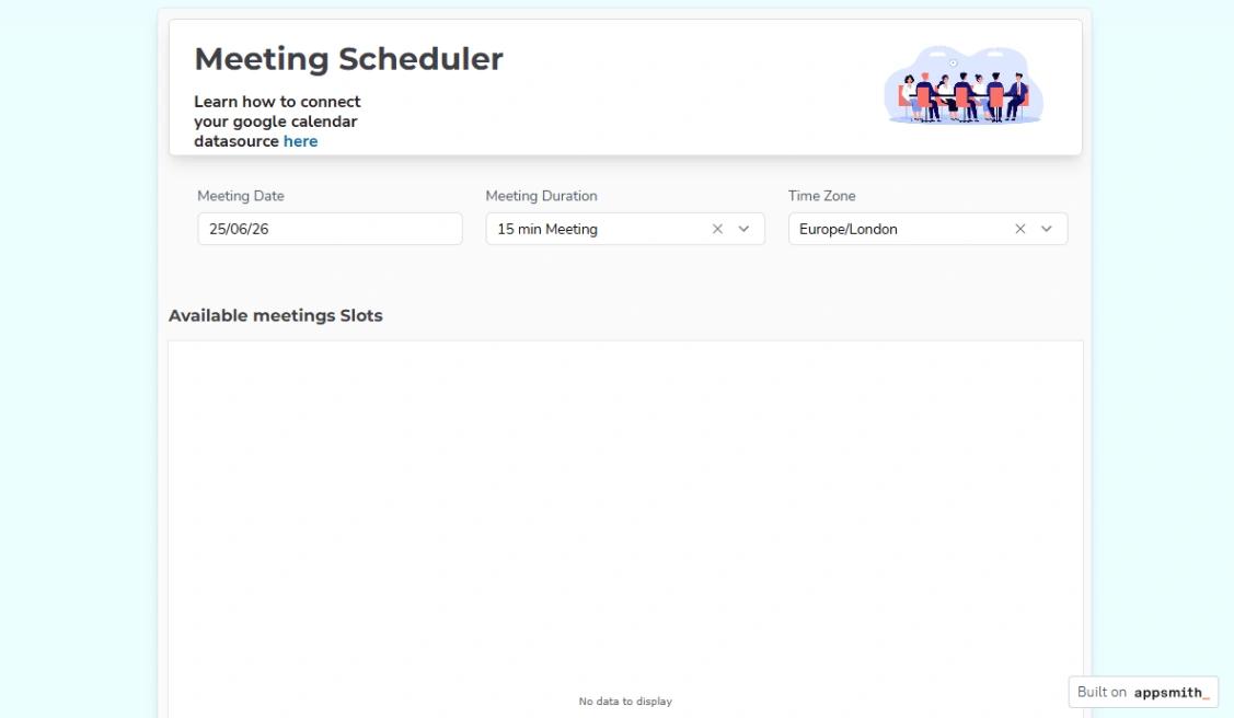Meeting Scheduler web application template