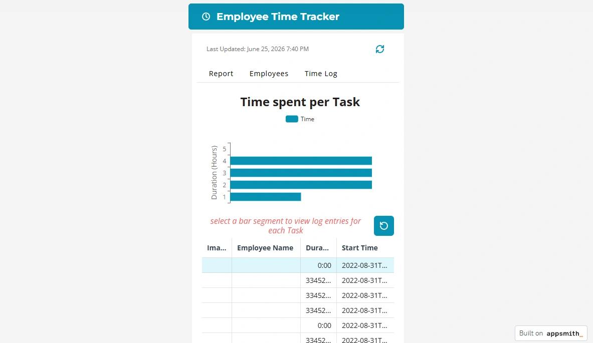 Employee Time Tracker web application template