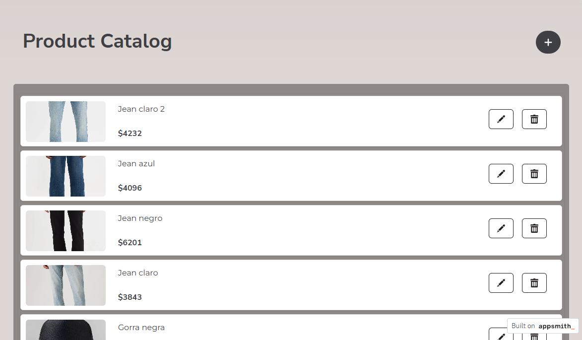 Product Catalog Manager web application template