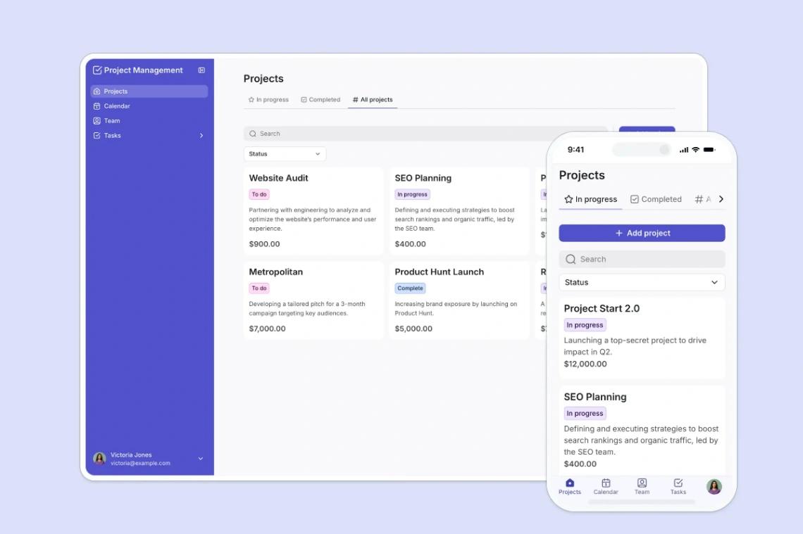 Project Tracker web application template