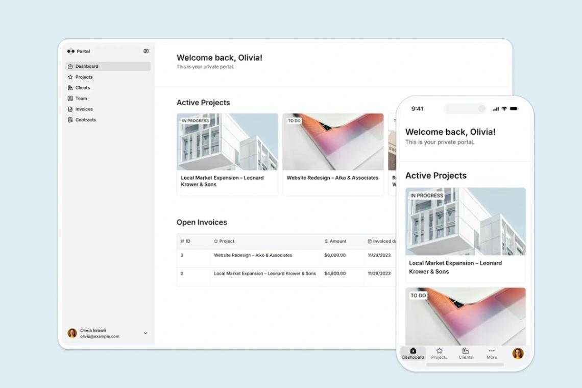 Client Portal web application template