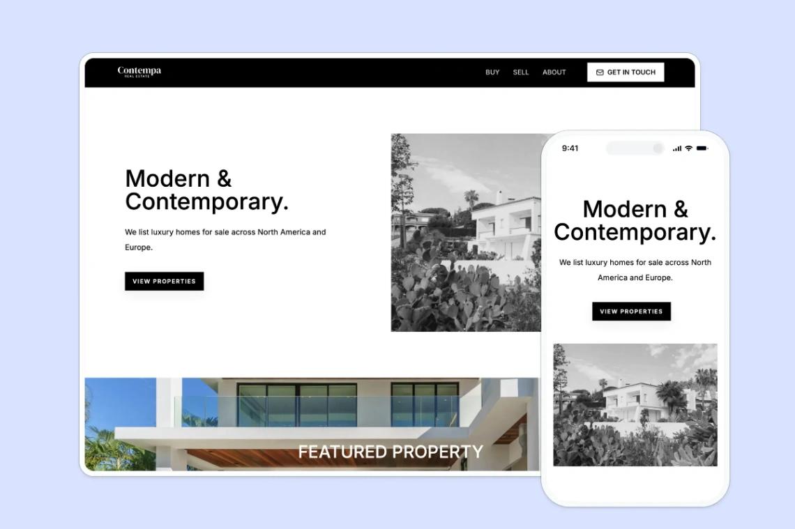 Property Listing web application template