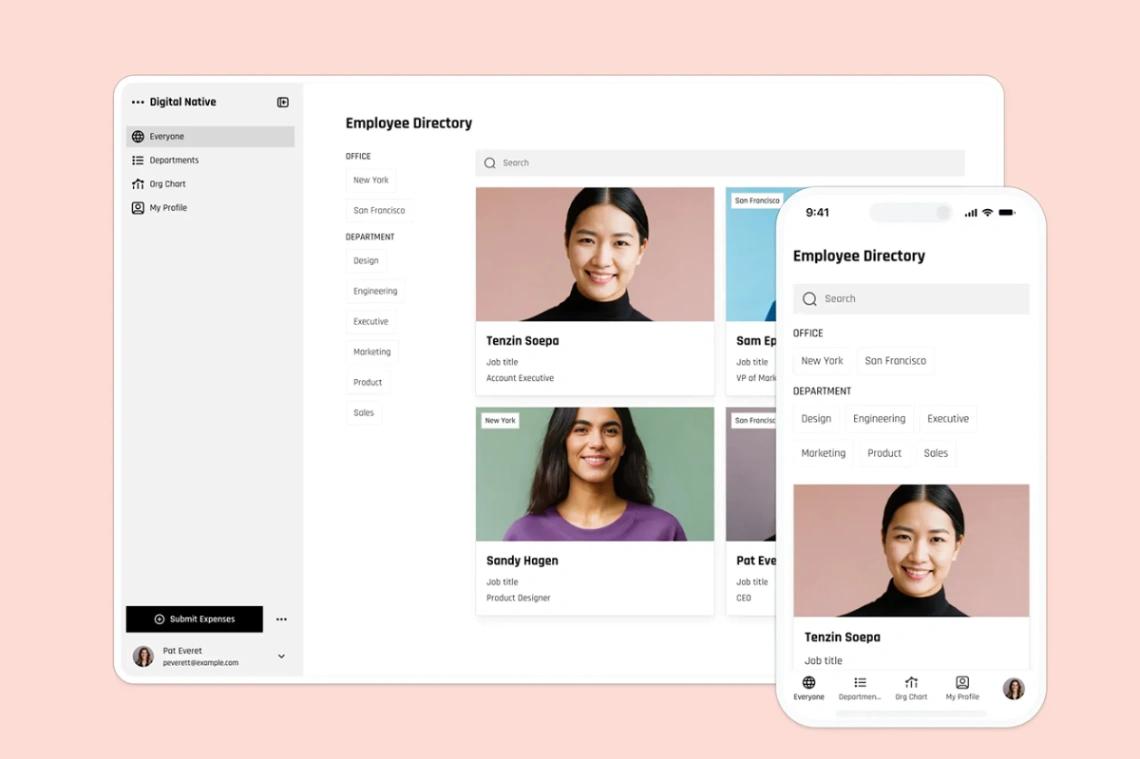 Employee Directory web application template