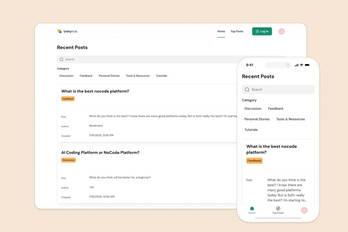 Community Forum web application template