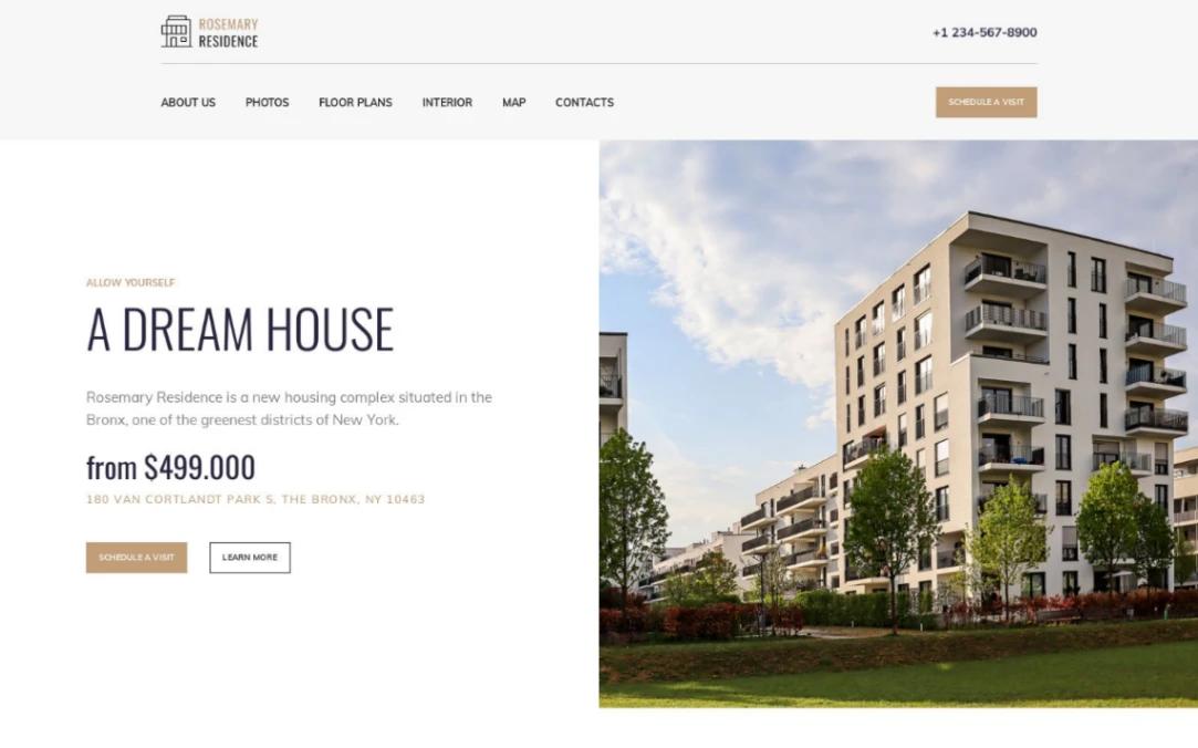 Real Estate Website website template