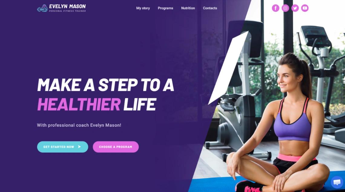 Personal Fitness Trainer website template