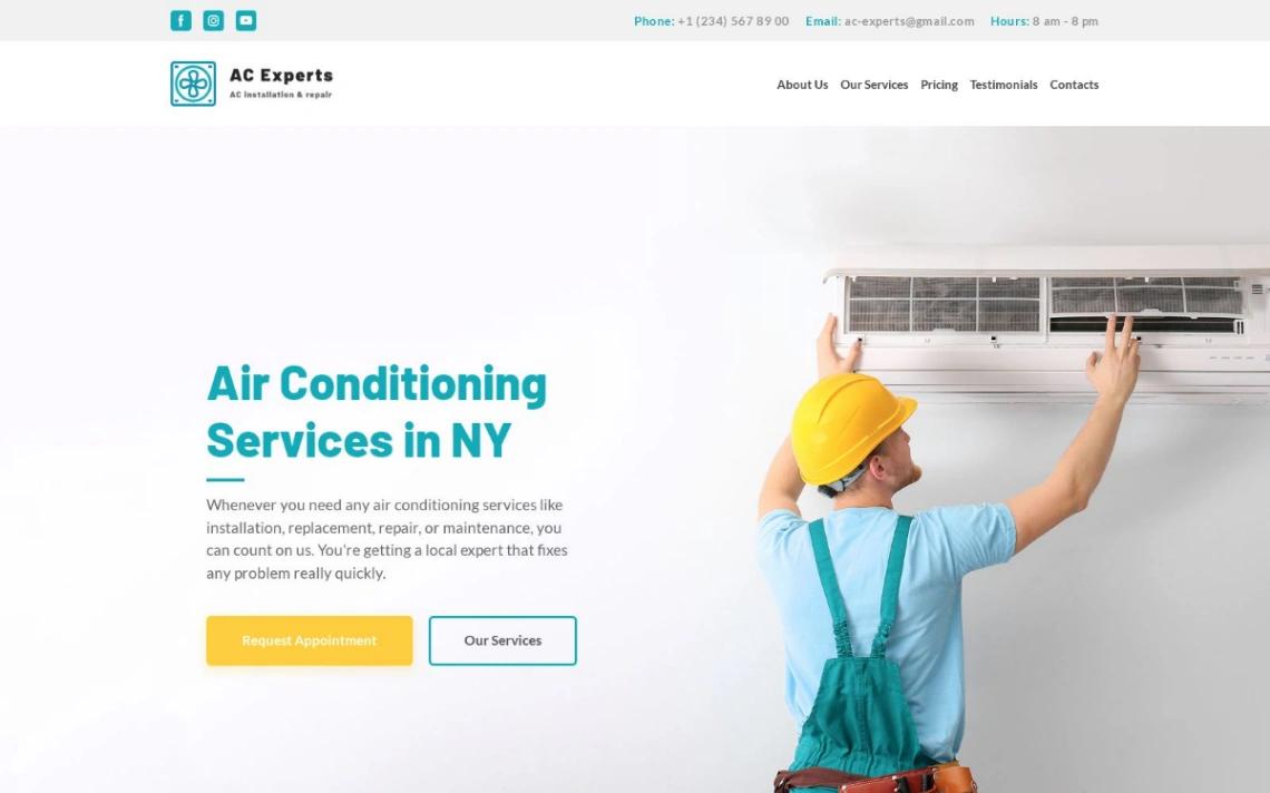 Air Conditioning Services website template