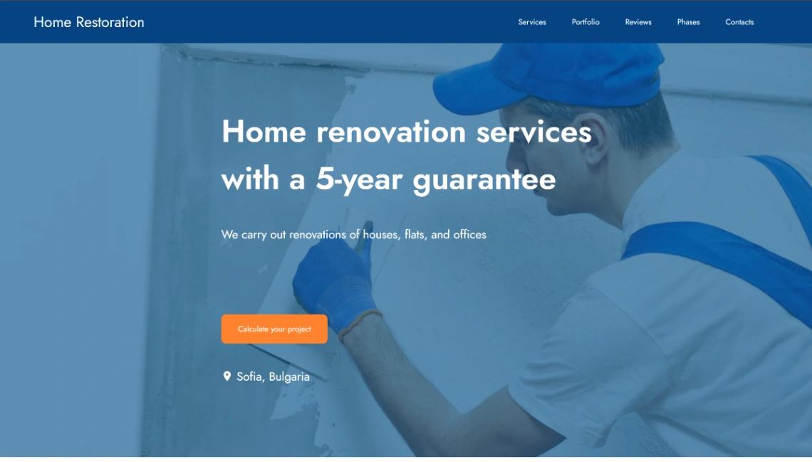 Home Restoration website template