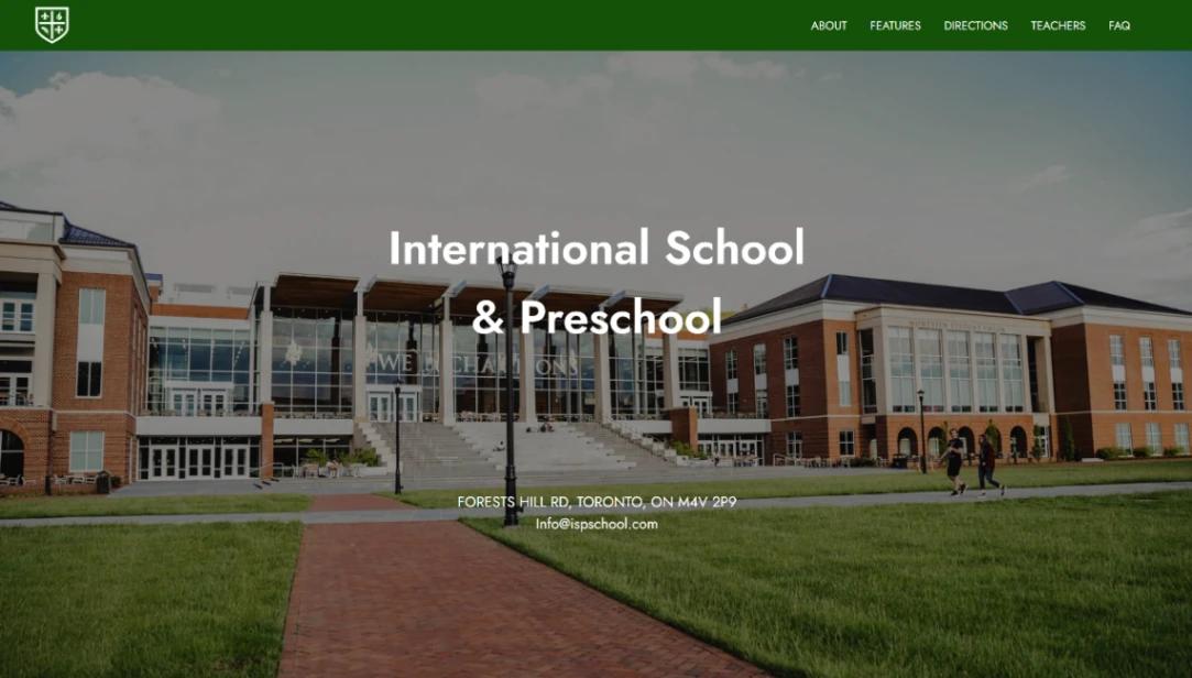 Private School website template