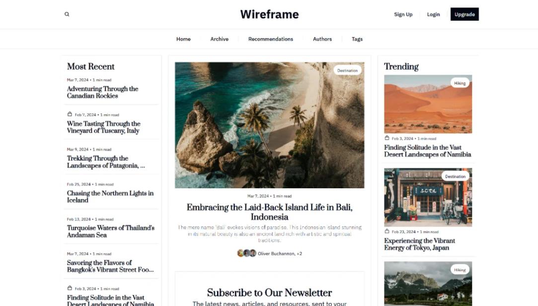 Media News website template