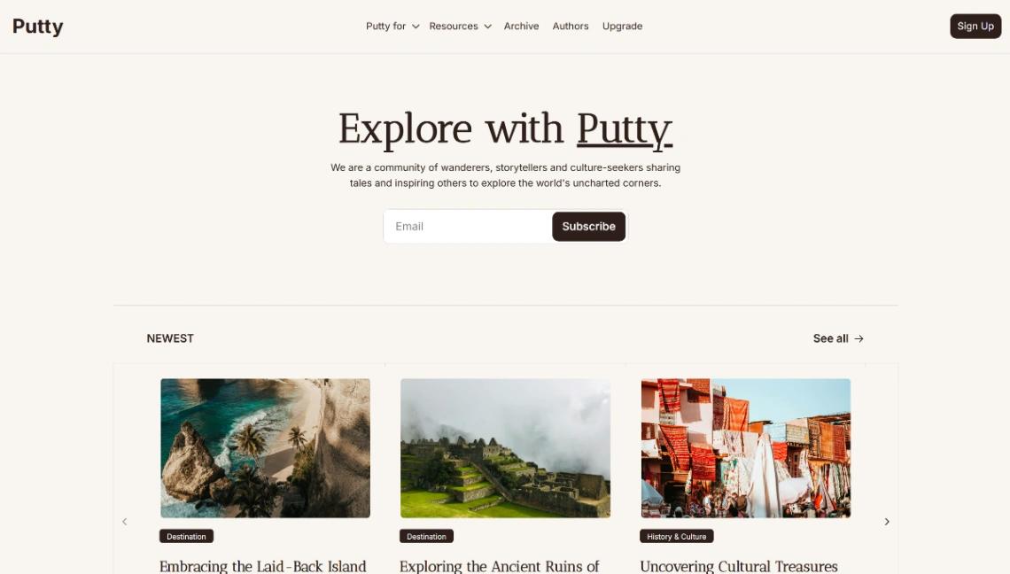 Elegant Blog website template