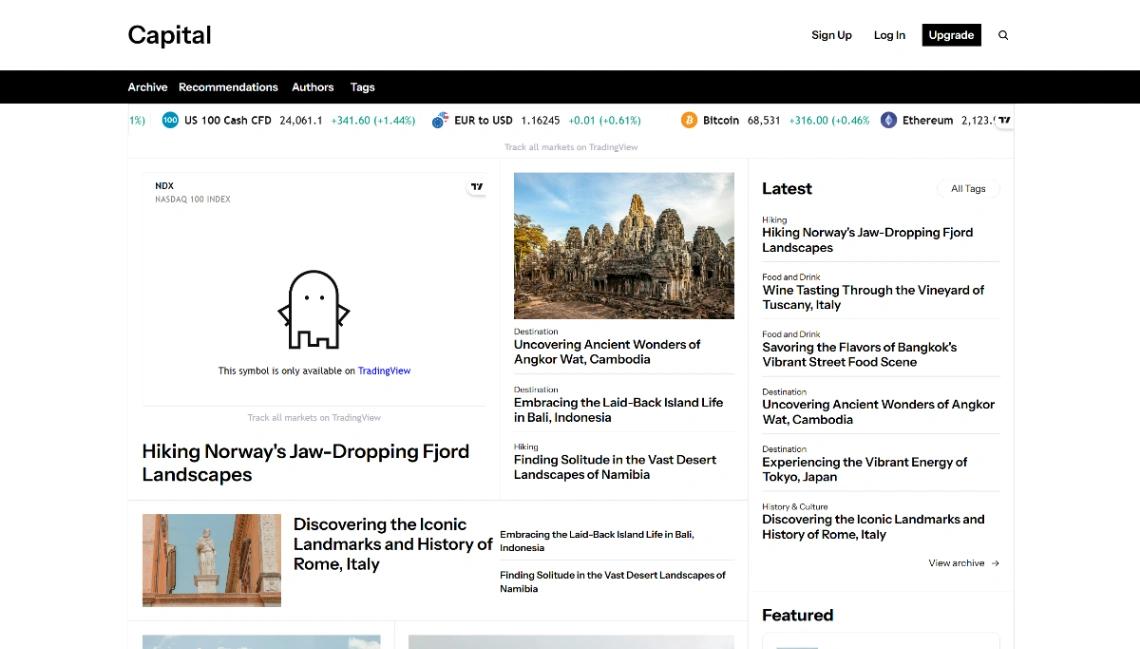Capital Newsletter website template