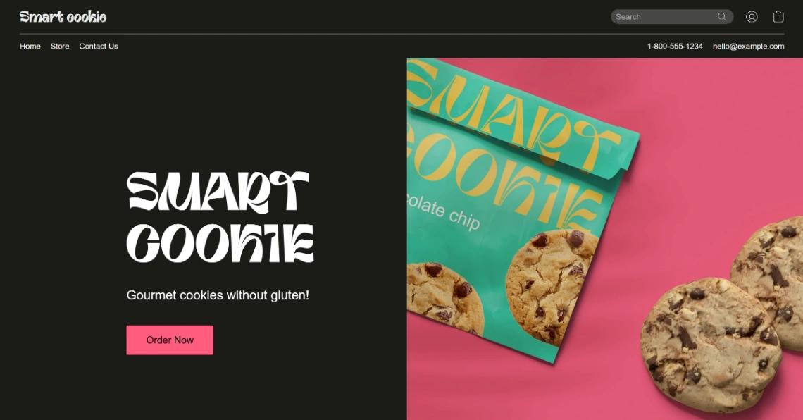 Cookie Store website template
