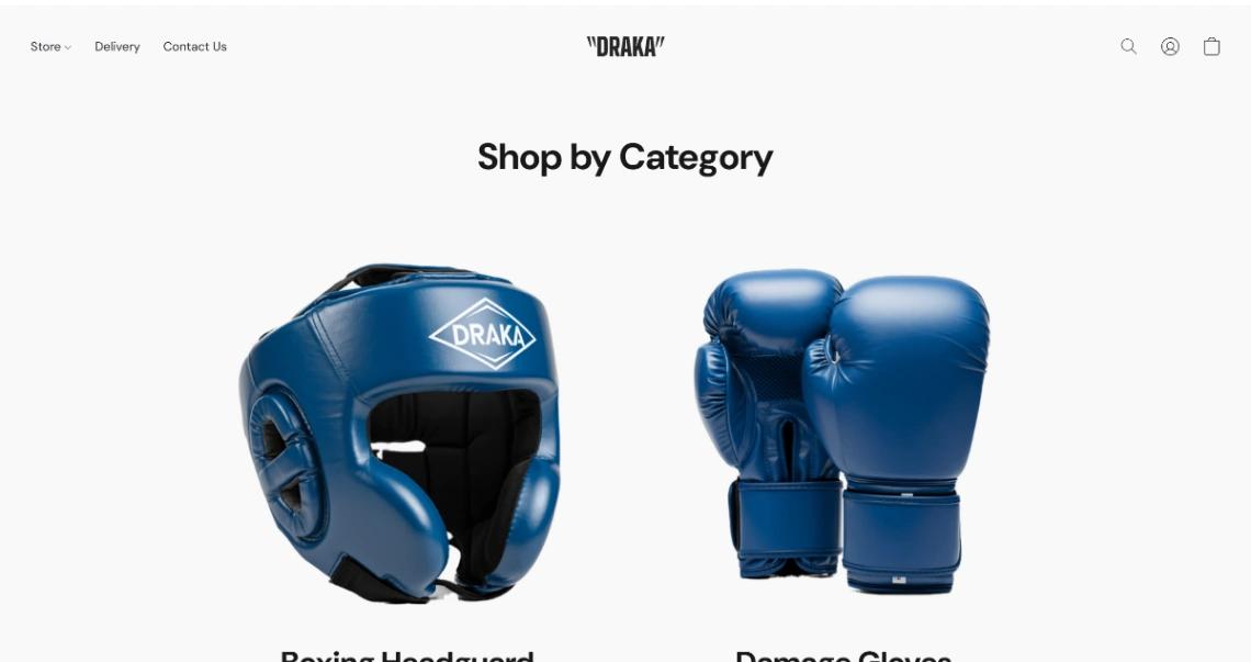 Sports Equipment website template